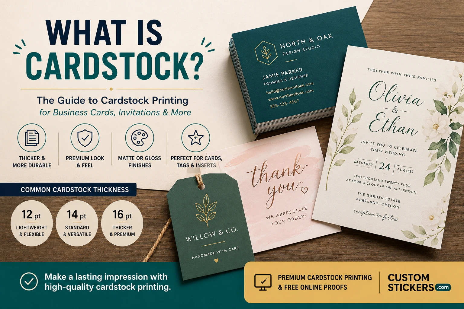What Is Cardstock? Cardstock Printing For Business Cards, Invitations And Tag